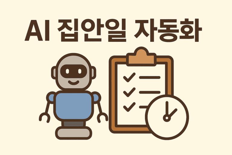 ⚙️  “AI 집안일 자동화”로 30분 절약하는 방법 | 생활 루틴 자동화 가이드