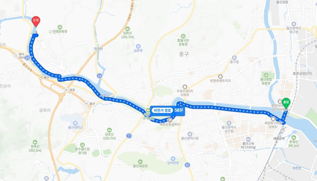 당신의 라이딩은 안전한가요? 부산/울산 자전거 도로 위험 구간 100% 해부 2 태화강자전거길